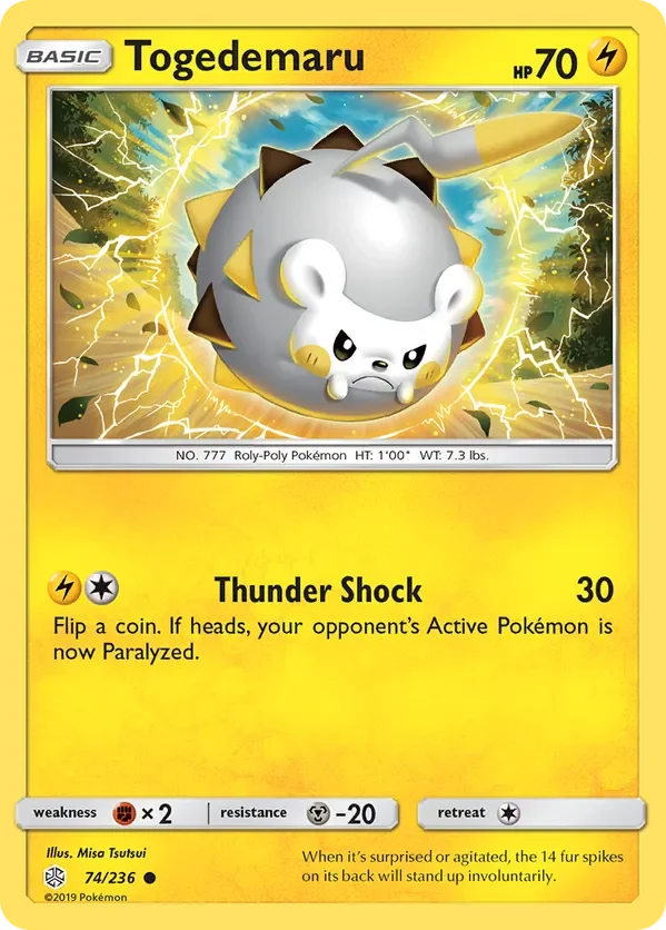74/236 Togedemaru Common Pokemon Card
