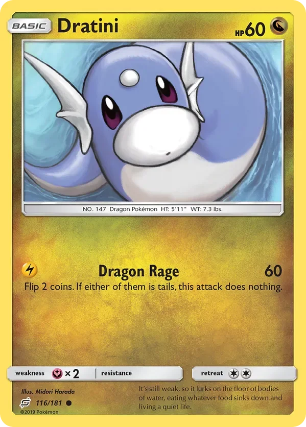 116/181 Dratini Common Pokemon Card