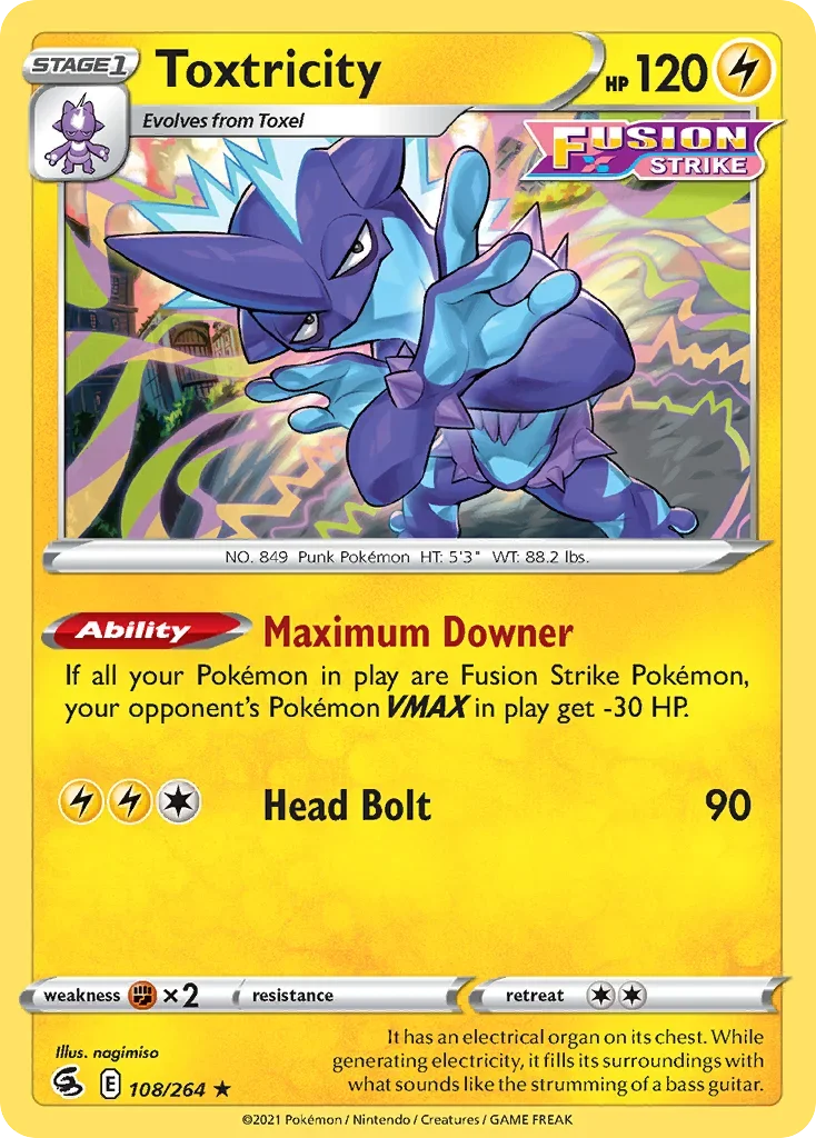 108/264 from Fusion Strike Holo Rare Pokemon Card