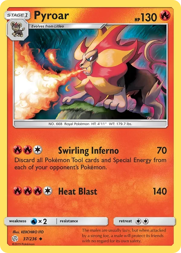 37/236 Pyroar Uncommon Pokemon Card