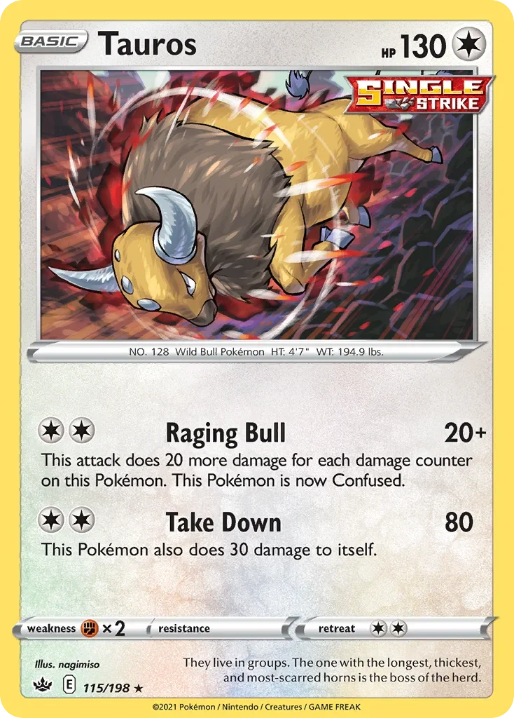 115/198 from Chilling Reign Holo Rare Pokemon Card