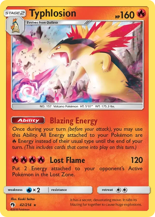 42/214 from Lost Thunder Holo Rare Pokemon Card