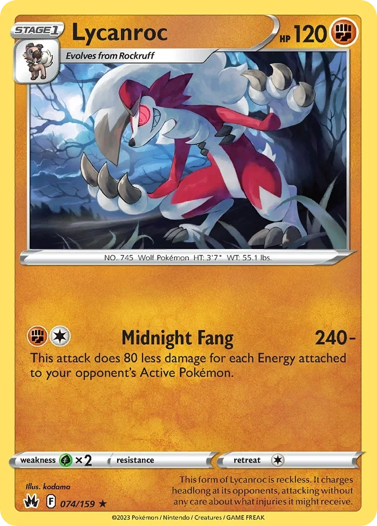 074/159 from Crown Zenith Rare Pokemon Card