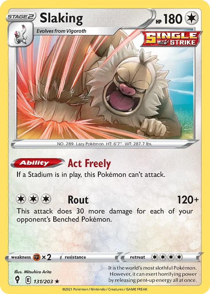 131/203 from Evolving Skies Holo Rare Pokemon Card