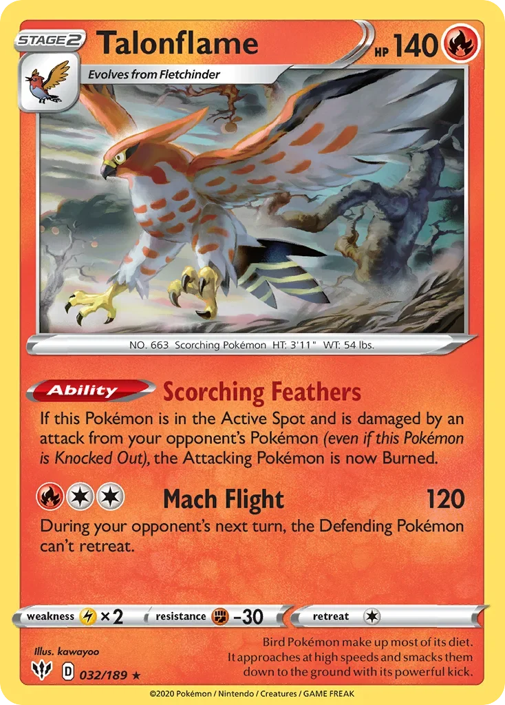 032/189 from Darkness Ablaze Rare Pokemon Card