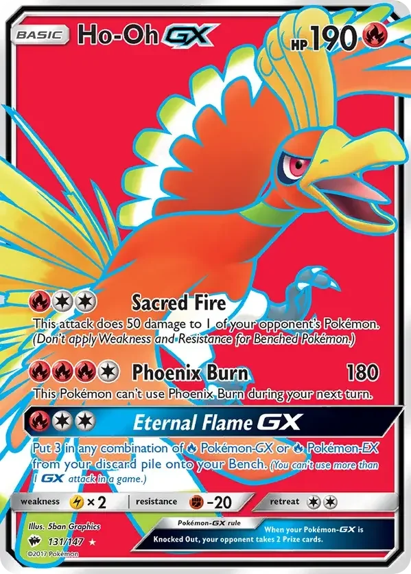 131/147 from Burning Shadows Full Art Pokemon Card