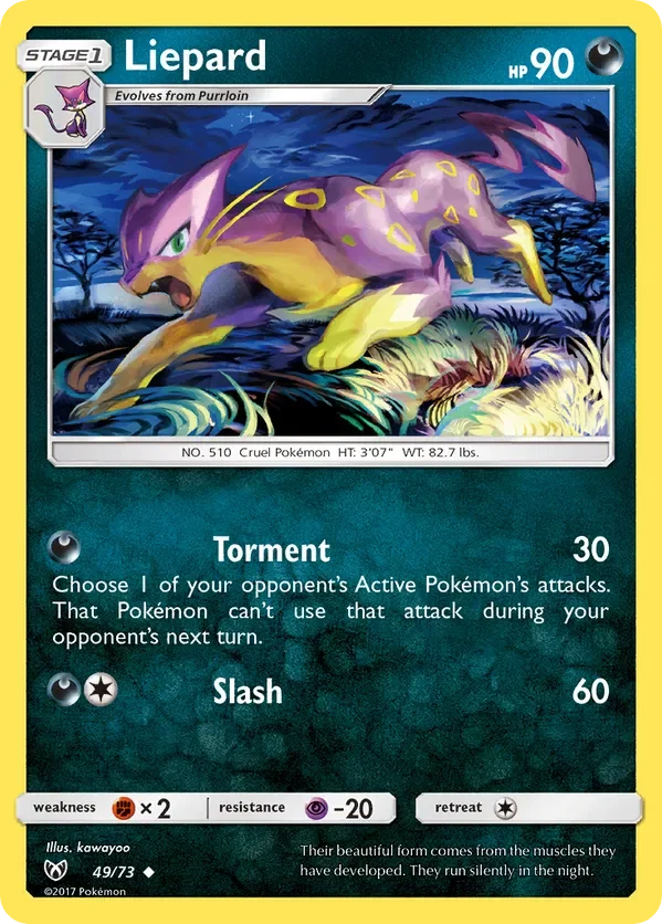 49/73 from Shining Legends Uncommon Pokemon Card