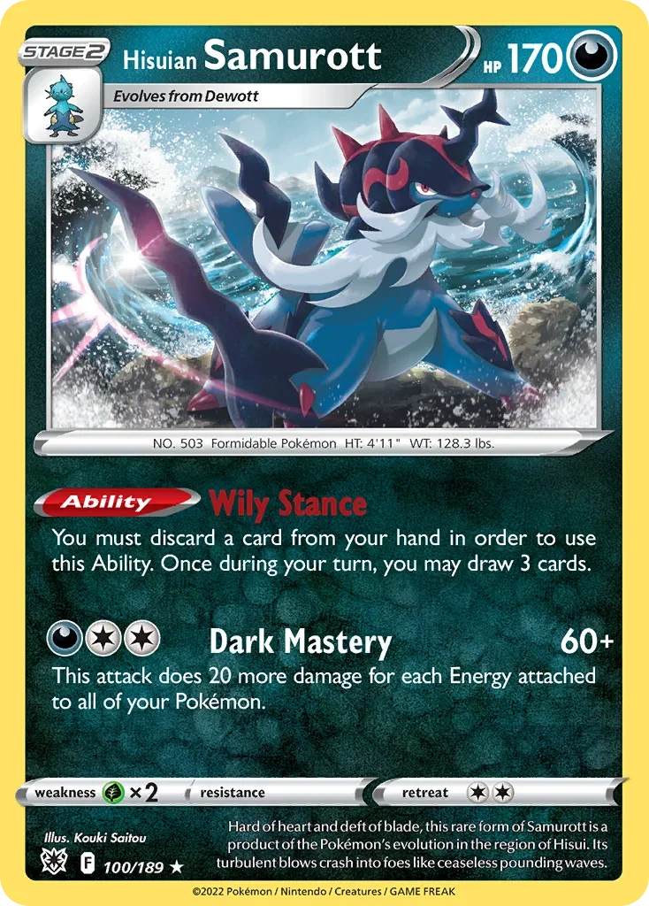100/189 from Astral Radiance Holo Rare Pokemon Card
