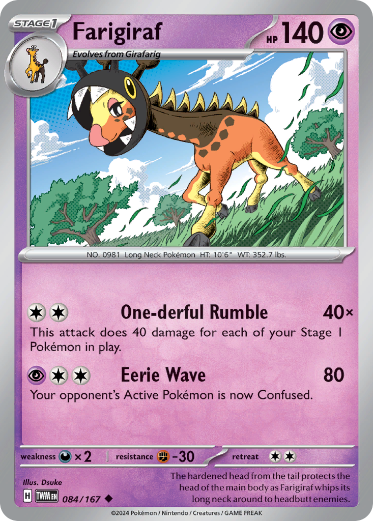 084/167 from Twilight Masquerade Uncommon Pokemon Card