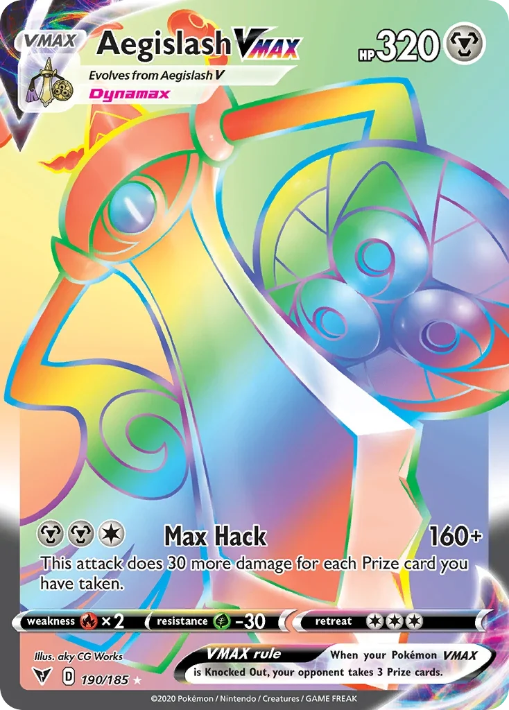 190/185 from Vivid Voltage Rainbow Rare Pokemon Card