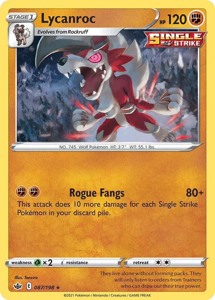 087/198 from Chilling Reign Holo Rare Pokemon Card