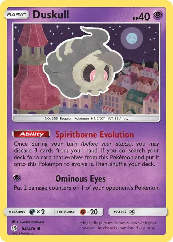 83/236 Duskull Common Pokemon Card