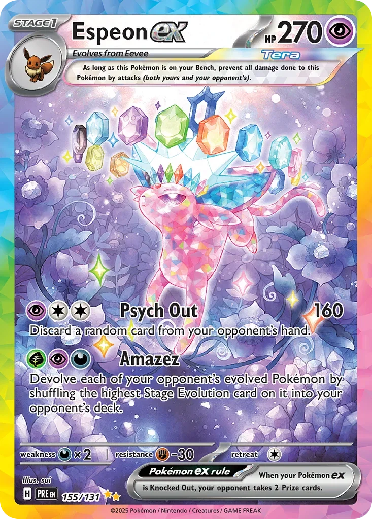 155/131 from Prismatic Evolutions Card List Special Illustration Rare Pokemon Card