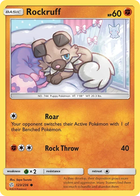 123/236 Rockruff Common Pokemon Card