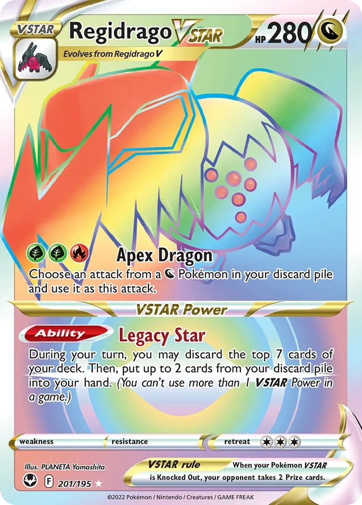 201/195 from Silver Tempest Rainbow Rare Pokemon Card
