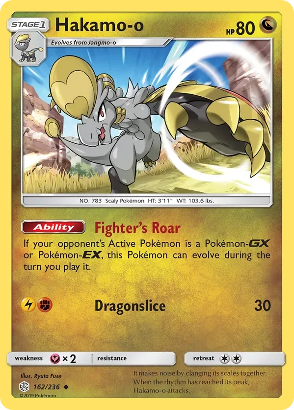 162/236 Hakamo-o Uncommon Pokemon Card