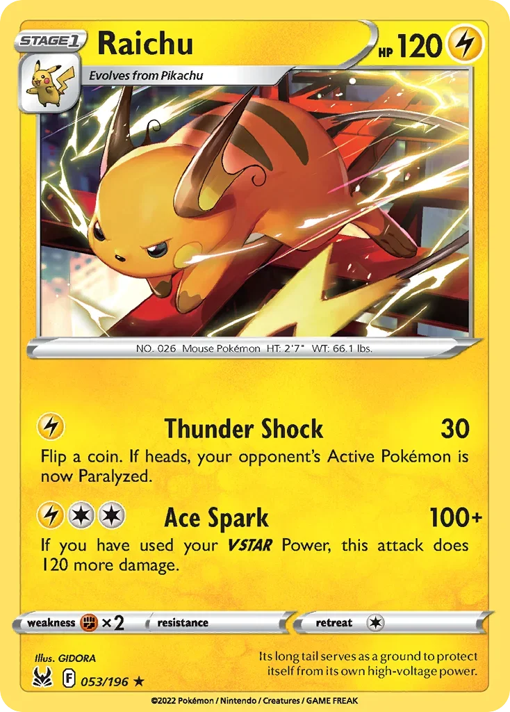 053/196 from Lost Origin Rare Pokemon Card