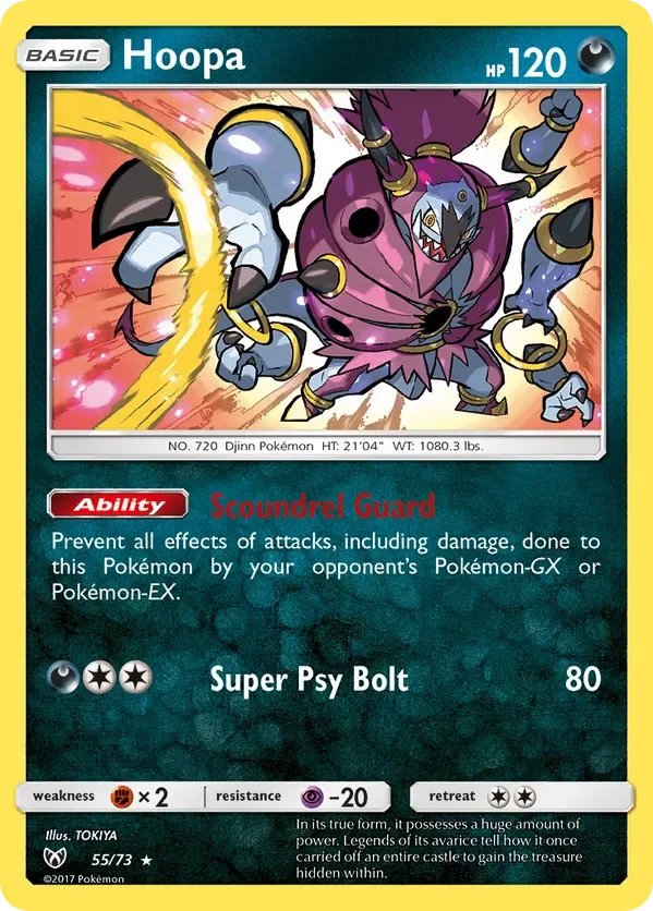 55/73 from Shining Legends Holo Rare Pokemon Card