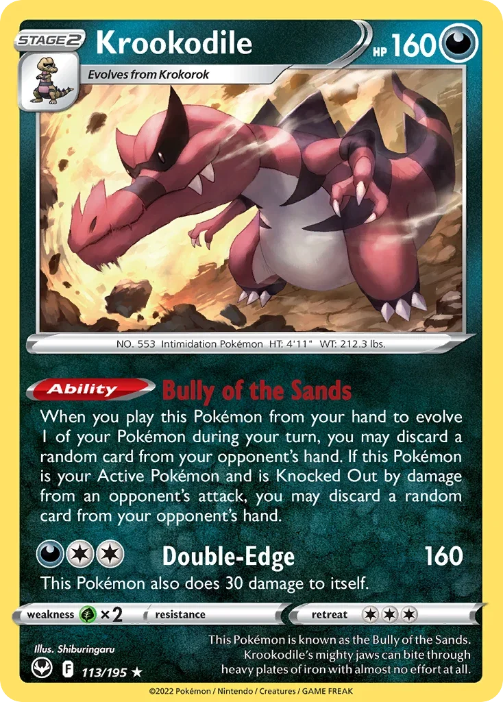 113/195 from Silver Tempest Holo Rare Pokemon Card