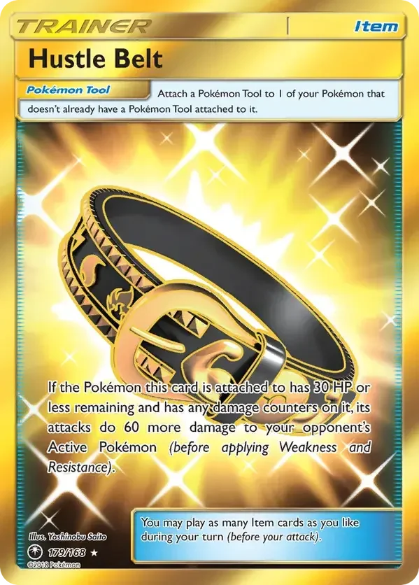 179/168 Hustle Belt Gold Rare Pokemon Card