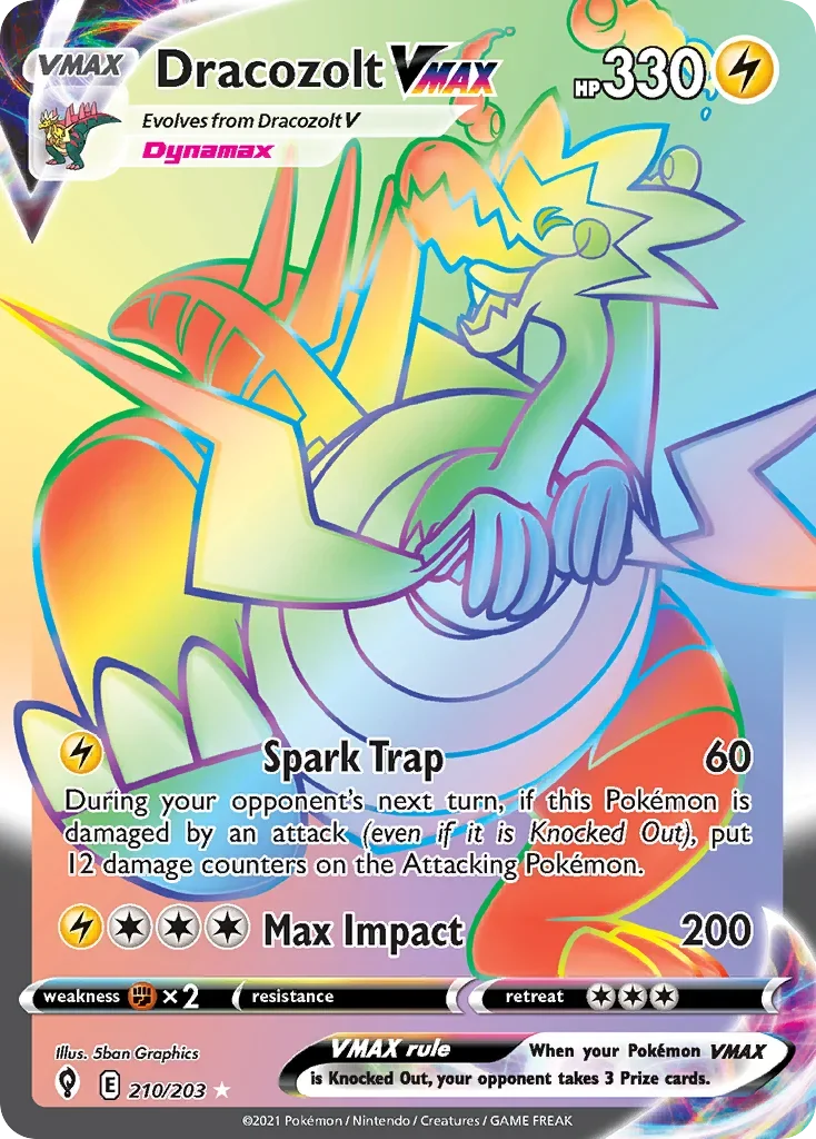 210/203 from Evolving Skies Rainbow Rare Pokemon Card