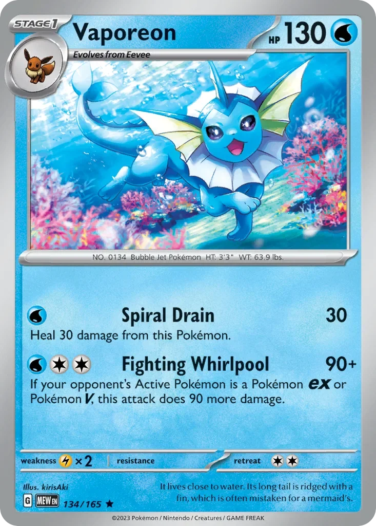 134/165 from 151 Rare Pokemon Card
