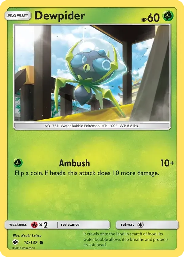 14/147 from Burning Shadows Common Pokemon Card