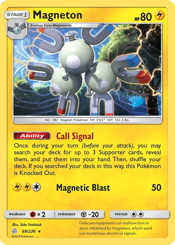 69/236 Magneton Holo Rare Pokemon Card