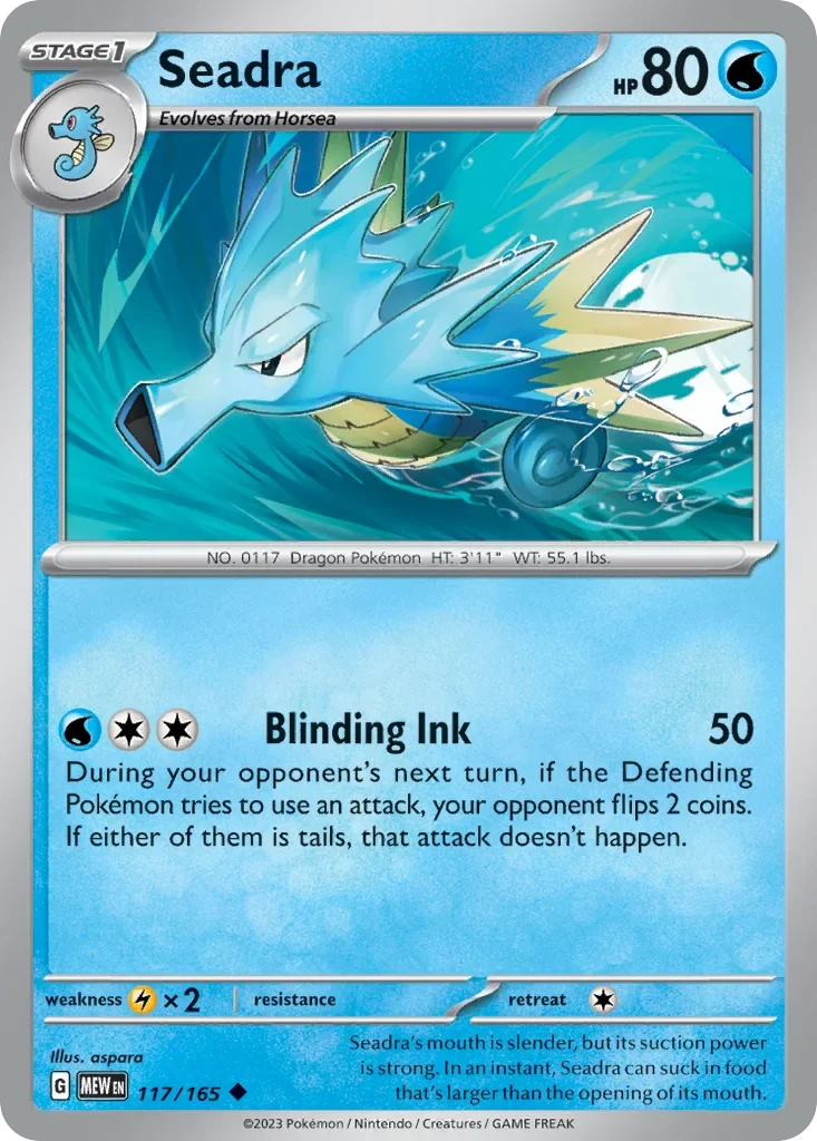 117/165 from 151 Uncommon Pokemon Card