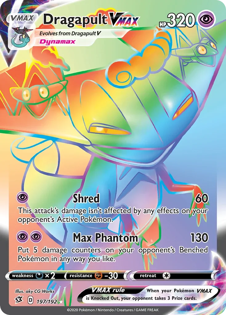 197/192 from Rebel Clash Rainbow Rare Pokemon Card