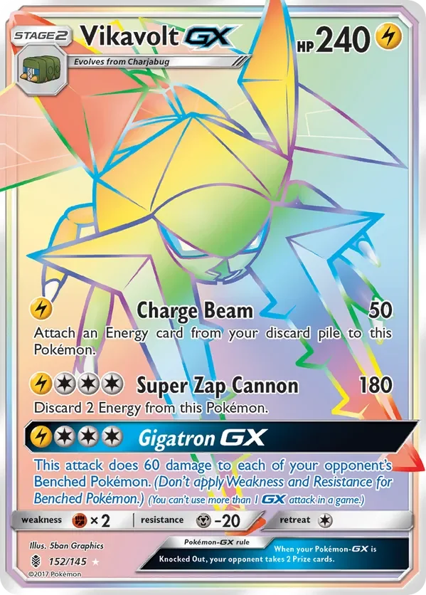 152/145 from Guardians Rising Rainbow Rare Pokemon Card