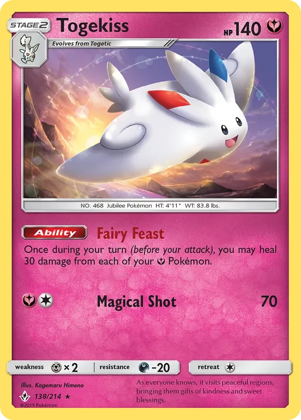 138/214 Togekiss Holo Rare Pokemon Card