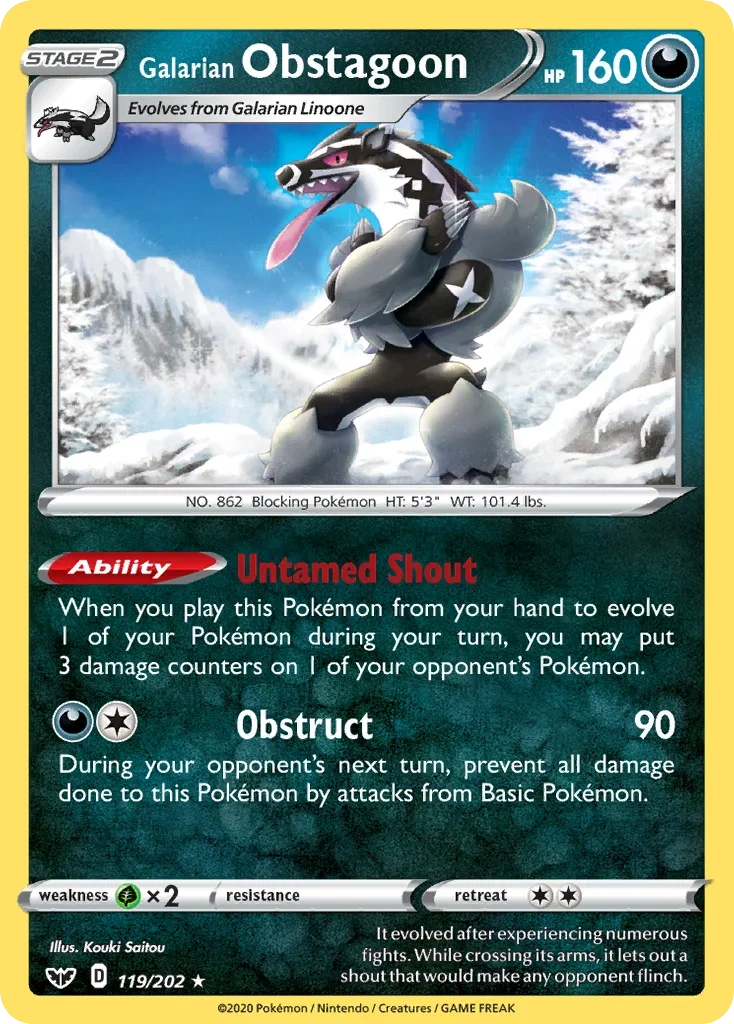 119/202 from Sword & Shield Holo Rare Pokemon Card