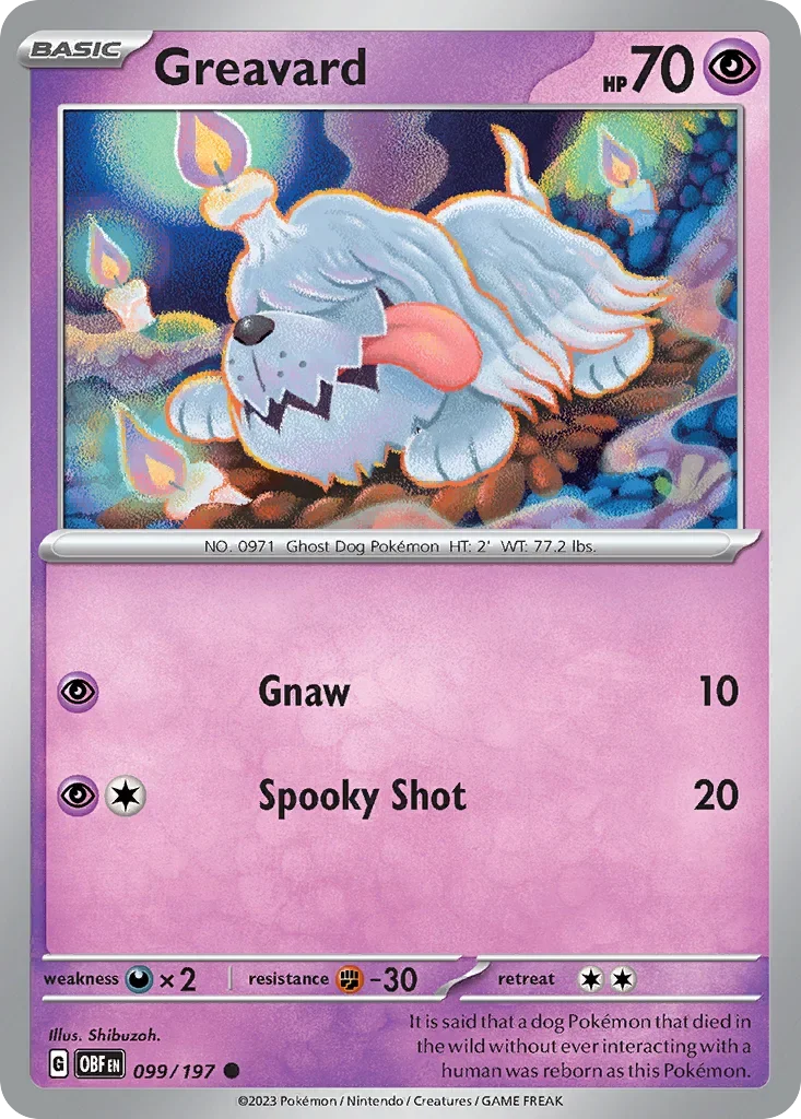 099/197 from Obsidian Flames Common Pokemon Card