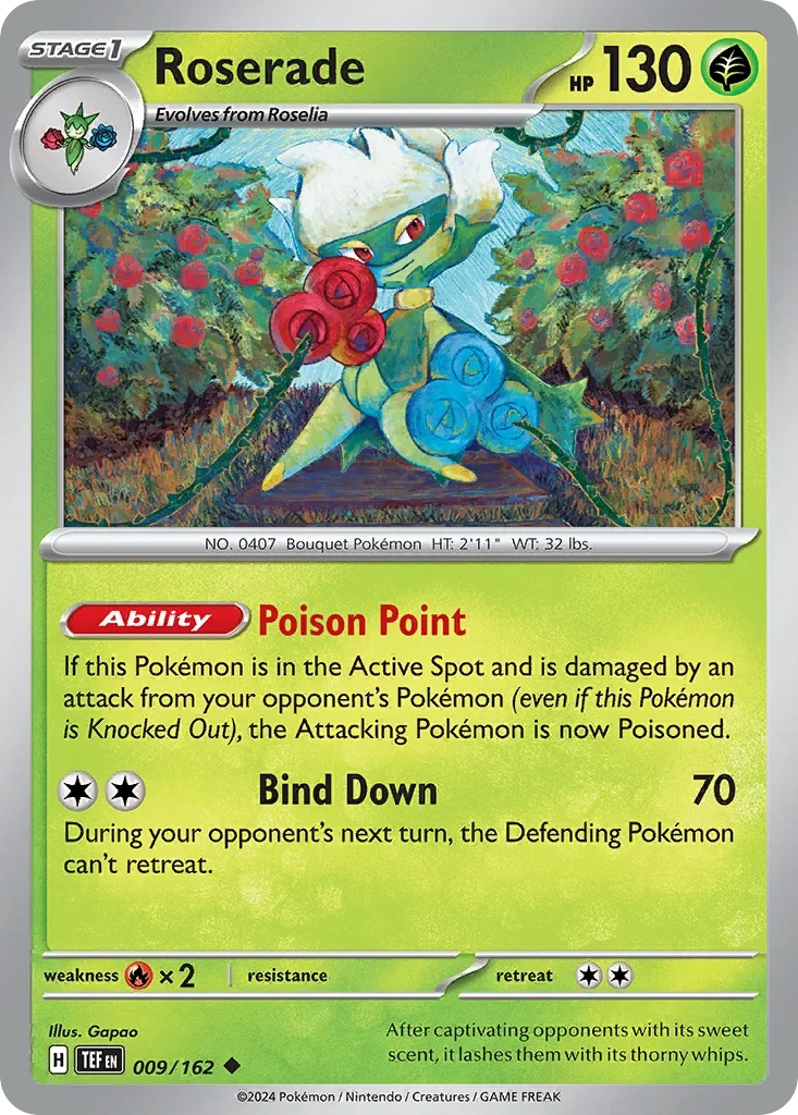 009/162 from Temporal Forces Card List Uncommon Pokemon Card