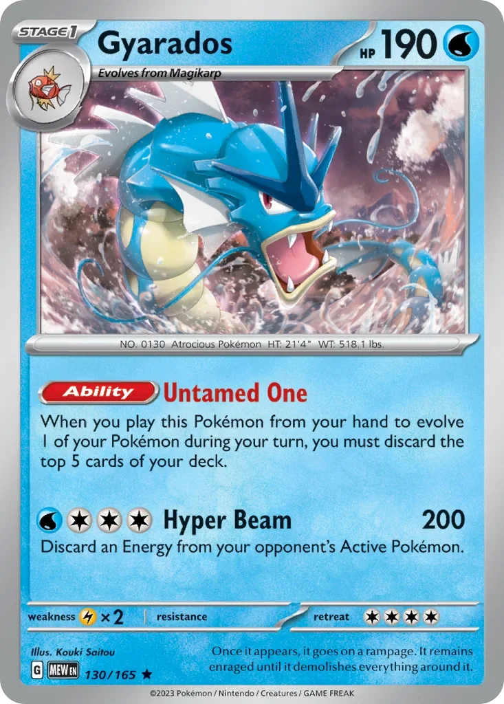130/165 from 151 Rare Pokemon Card