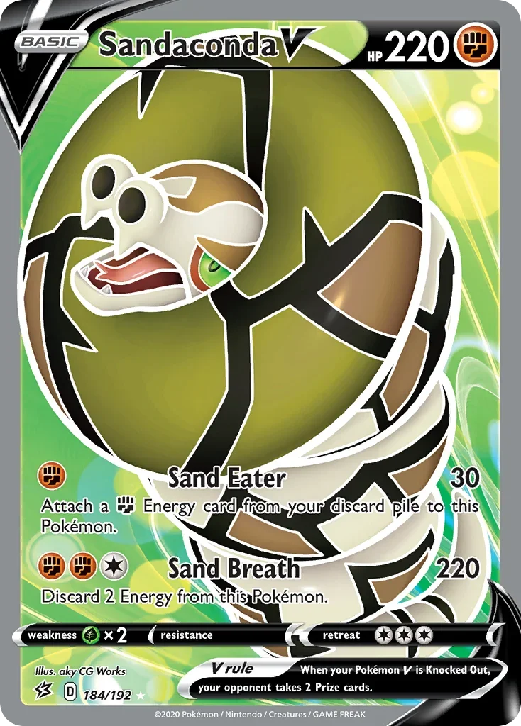 184/192 from Rebel Clash Full Art Pokemon Card
