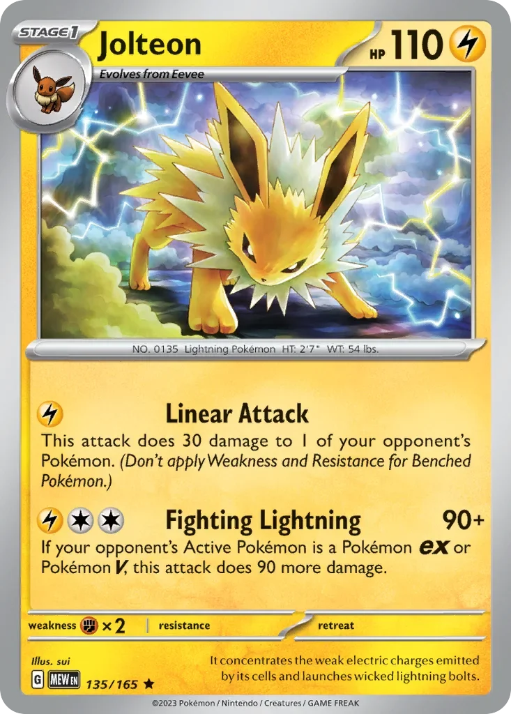135/165 from 151 Rare Pokemon Card