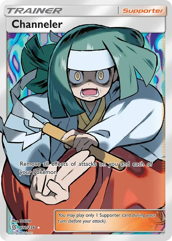 232/236 Channeler Full Art Trainer Pokemon Card