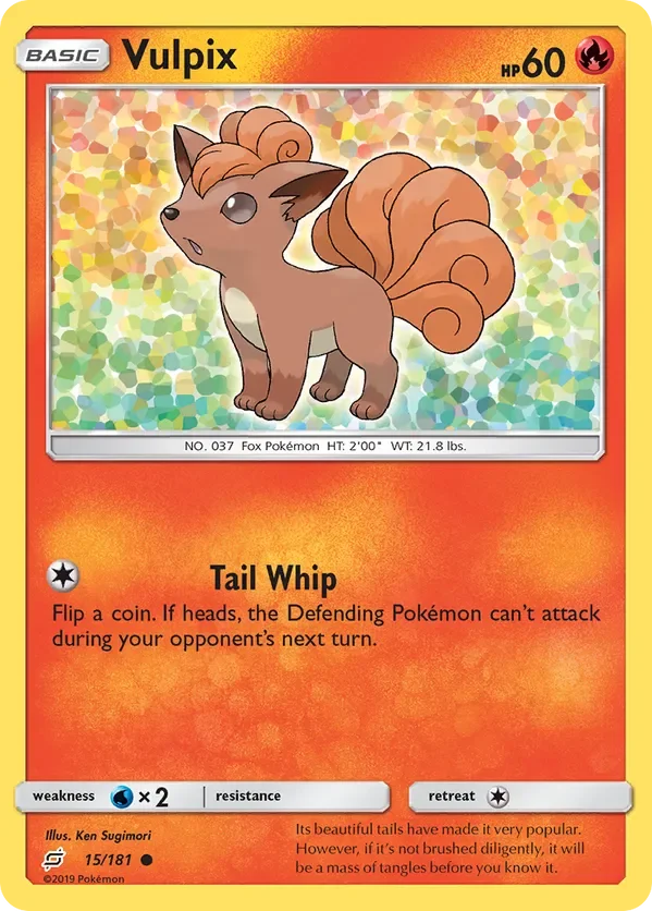 15/181 Vulpix Common Pokemon Card