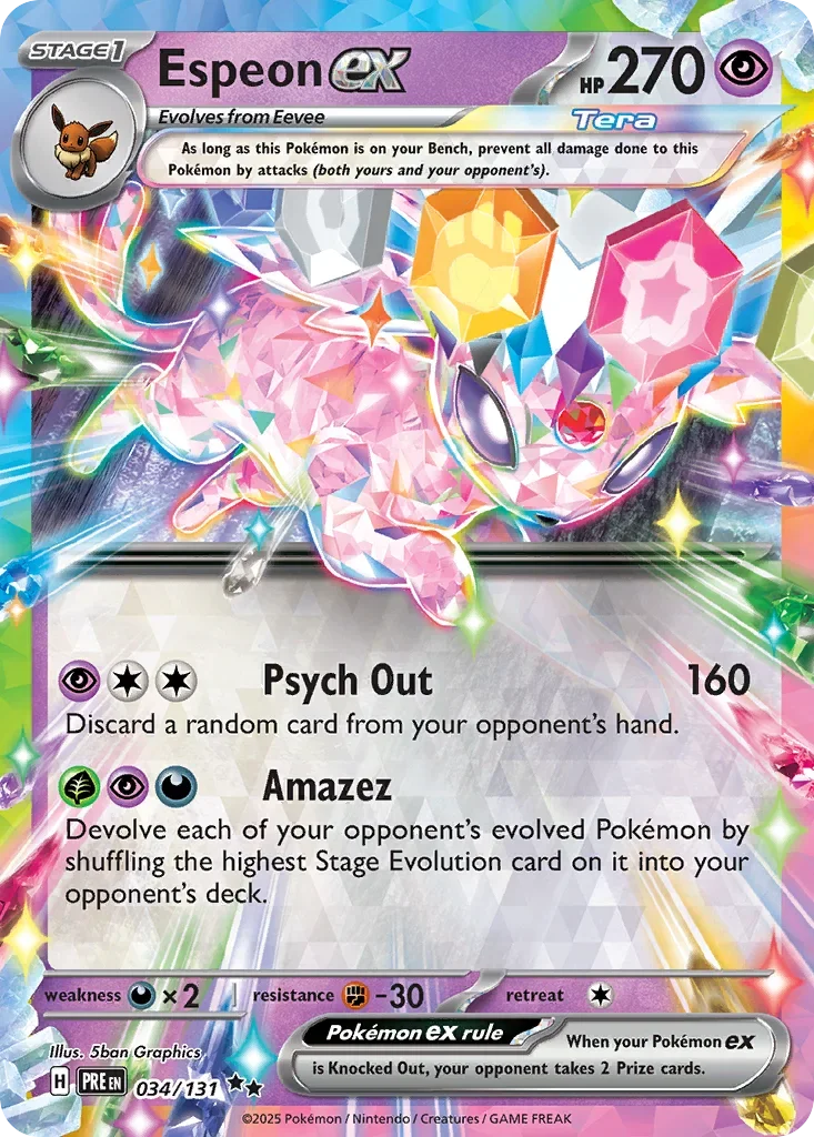 034/131 from Prismatic Evolutions Card List Double Rare Pokemon Card