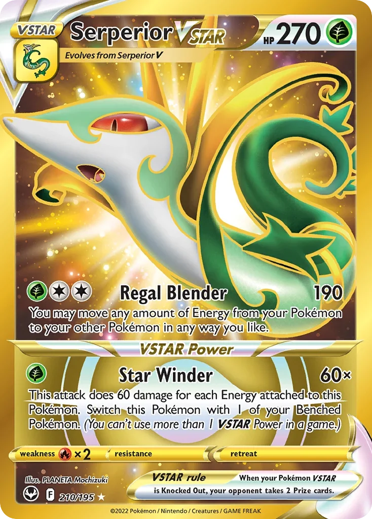 210/195 from Silver Tempest Gold Secret Rare Pokemon Card