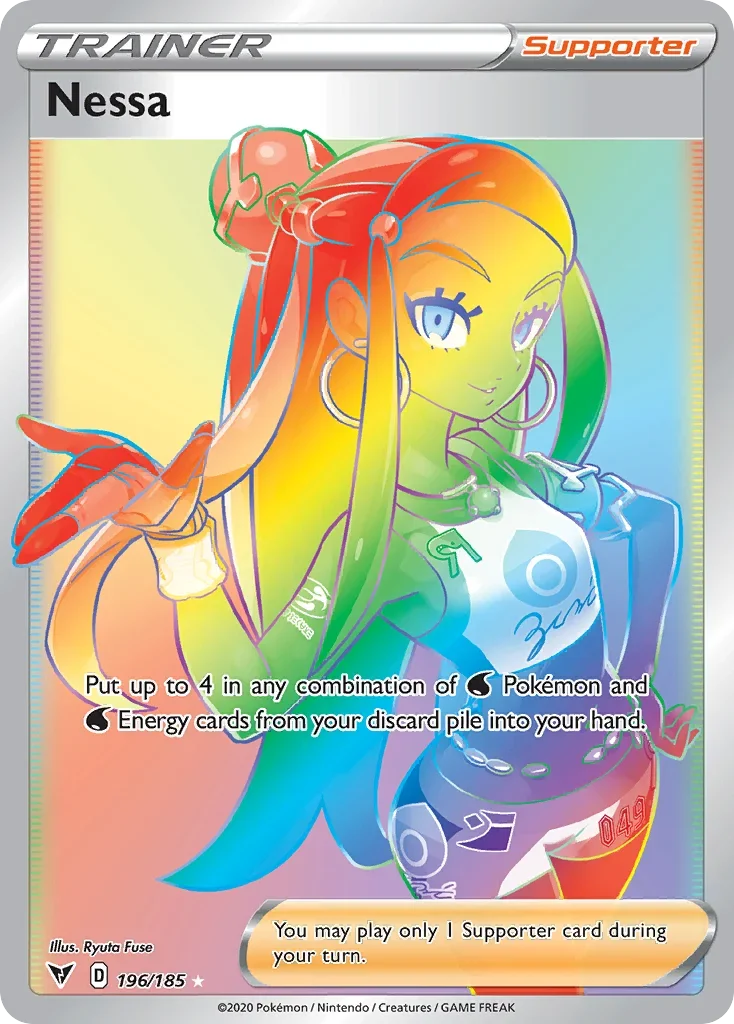 196/185 from Vivid Voltage Rainbow Rare Trainer Card