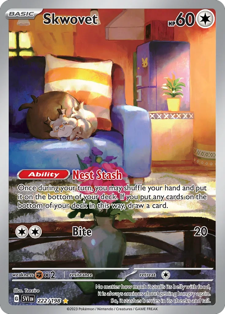 222/198 from Scarlet & Violet Illustration Rare Pokemon Card