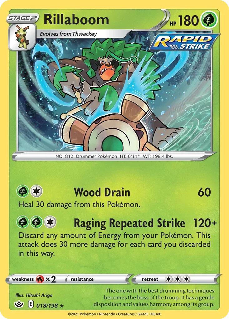 018/198 from Chilling Reign Holo Rare Pokemon Card