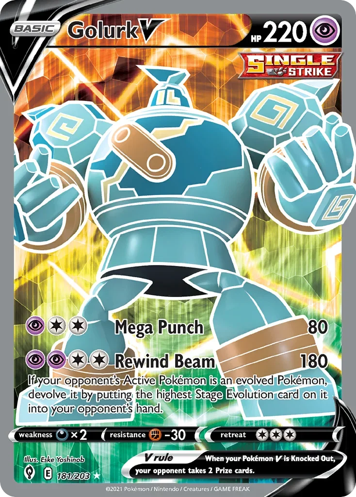 181/203 from Evolving Skies Full Art Pokemon Card