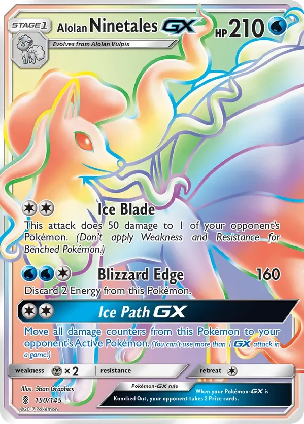 150/145 from Guardians Rising Rainbow Rare Pokemon Card