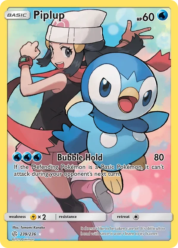 239/236 Piplup Secret Character Rare Pokemon Card
