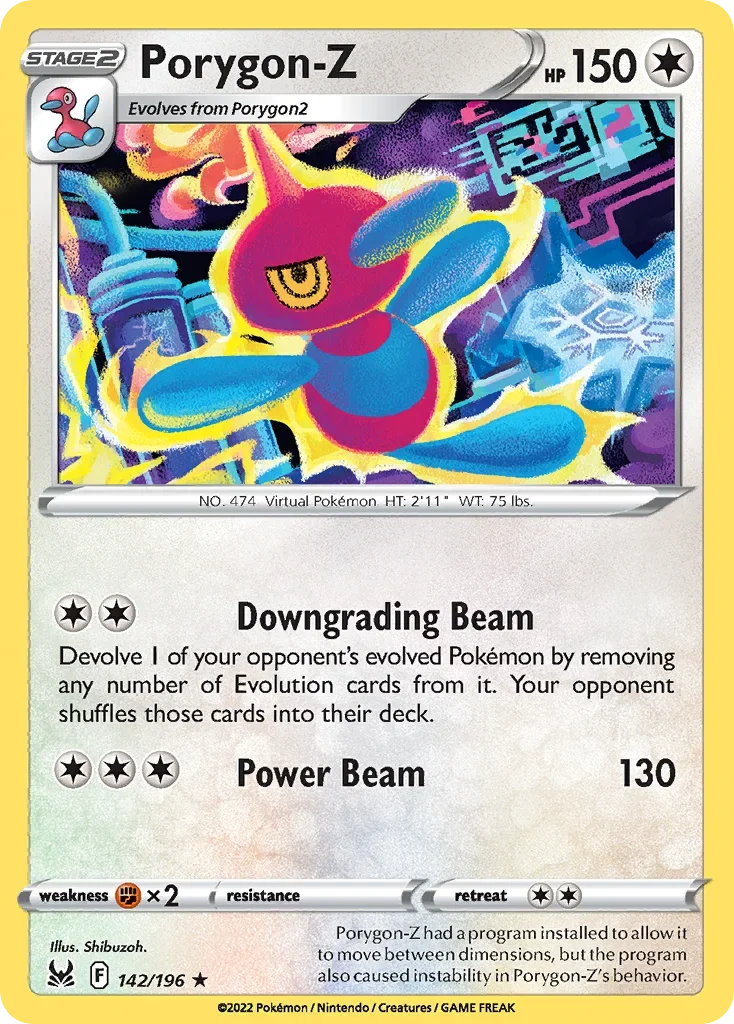 142/196 from Lost Origin Rare Pokemon Card