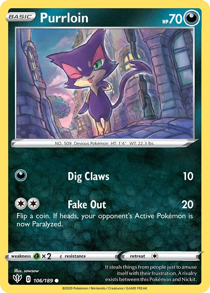 106/189 from Darkness Ablaze Common Pokemon Card